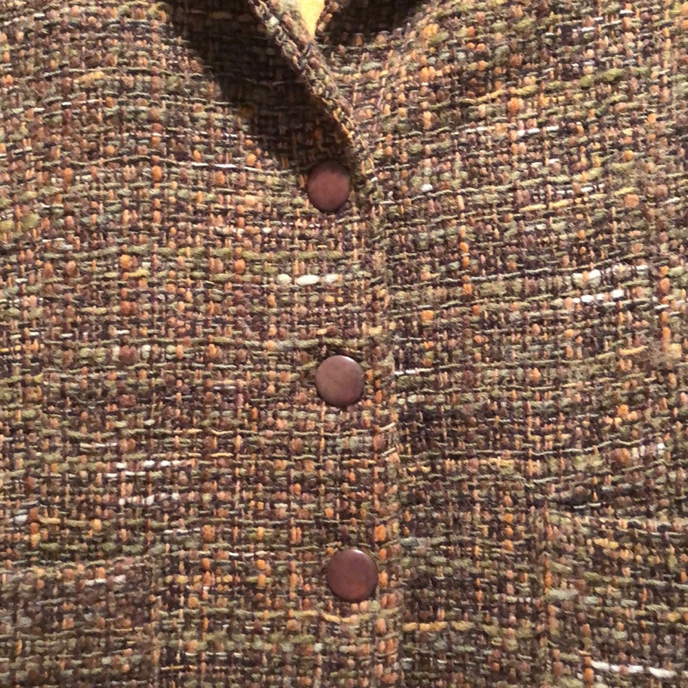 Barbara Lesser Fibers Tweed Jacket Size M - Picture 3 of 8
